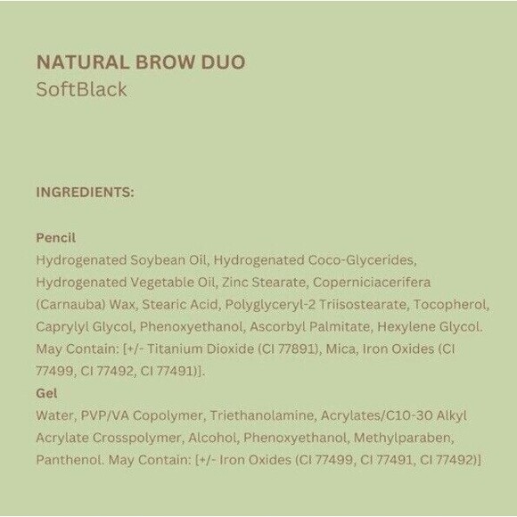 Pixi Beauty, 2-In-1 Natural Brow Duo, Brow Pencil & Gel, 0634 Soft Black, 1 - Picture 2 of 2